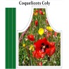 Champ fleuri de coquelicots à Coly